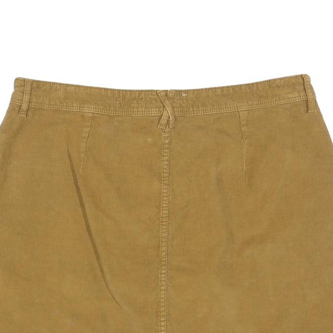 FAT FACE Womens Beige Cotton Blend Button Front Mini Skirt UK 12 Casual Pockets