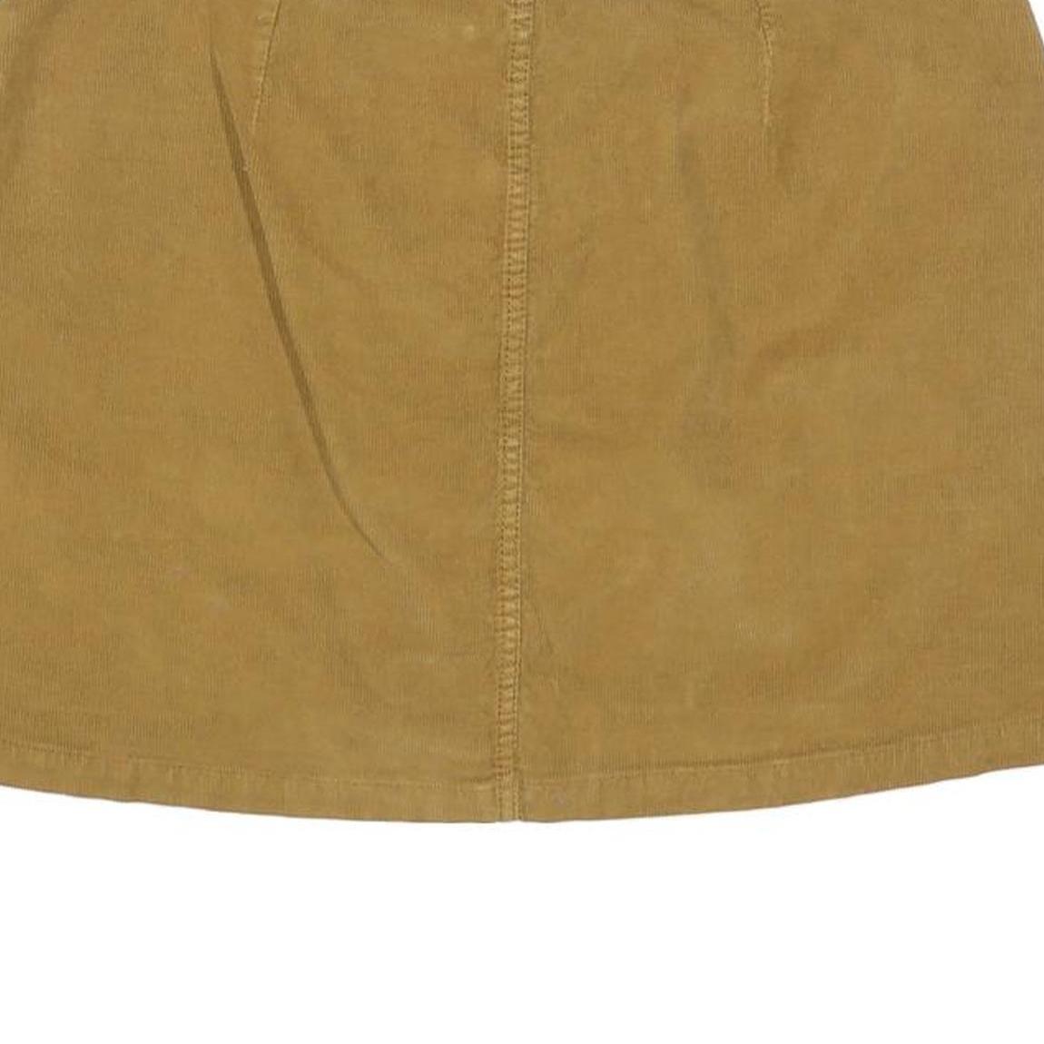 FAT FACE Womens Beige Cotton Blend Button Front Mini Skirt UK 12 Casual Pockets