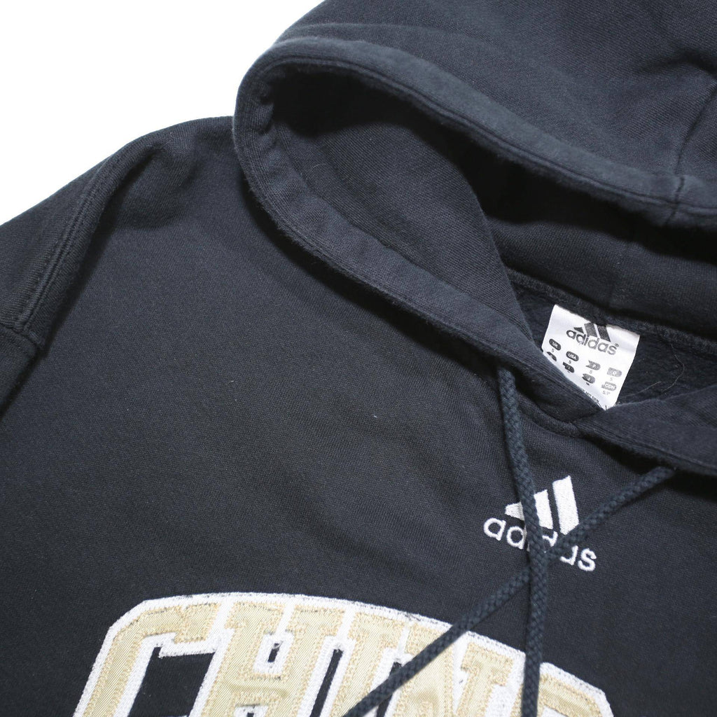 ADIDAS Mens Black Chinook Athletics Pullover Hoodie S Cotton Blend Drawstring