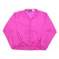 MARIKA Womens Pink Nylon Zip Jacket L Windbreaker Plain Lightweight Outdoor