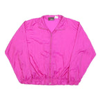MARIKA Womens Pink Nylon Zip Jacket L Windbreaker Plain Lightweight Outdoor