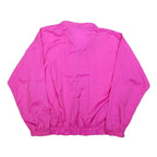MARIKA Womens Pink Nylon Zip Jacket L Windbreaker Plain Lightweight Outdoor