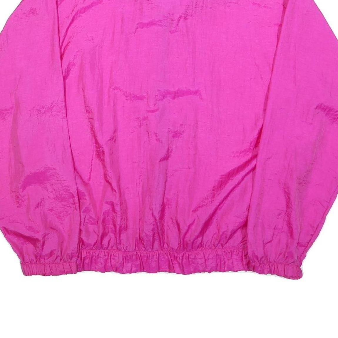 MARIKA Womens Pink Nylon Zip Jacket L Windbreaker Plain Lightweight Outdoor