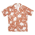 CALIFORNIA SHORES Mens Hawaiian Shirt Brown Floral S