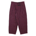 PM COMPANY Womens Polyester Blend Black & Pink Relaxed Tapered Trousers W29 L23