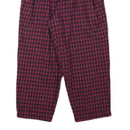 PM COMPANY Womens Polyester Blend Black & Pink Relaxed Tapered Trousers W29 L23