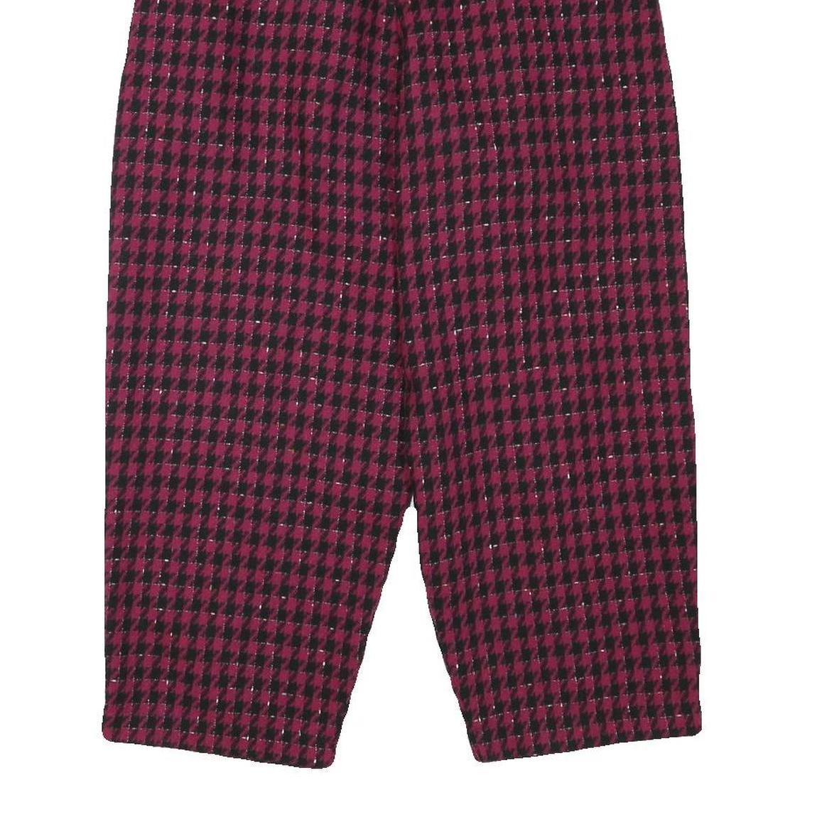 PM COMPANY Womens Polyester Blend Black & Pink Relaxed Tapered Trousers W29 L23