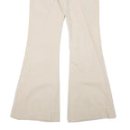 JUICY COUTURE Womens Cotton Blend Beige Regular Fit Wide-Leg Trousers W32 L33