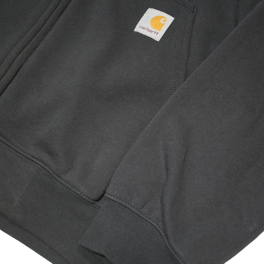 CARHARTT Mens Black Zip Hoodie M Cybercoders Logo Workwear Zip Up
