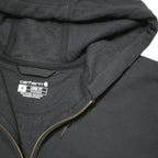 CARHARTT Mens Black Zip Hoodie M Cybercoders Logo Workwear Zip Up