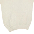 ROSA Womens Cream Patterned Jumper Scoop Neck Basic Knit M Embellished Bird