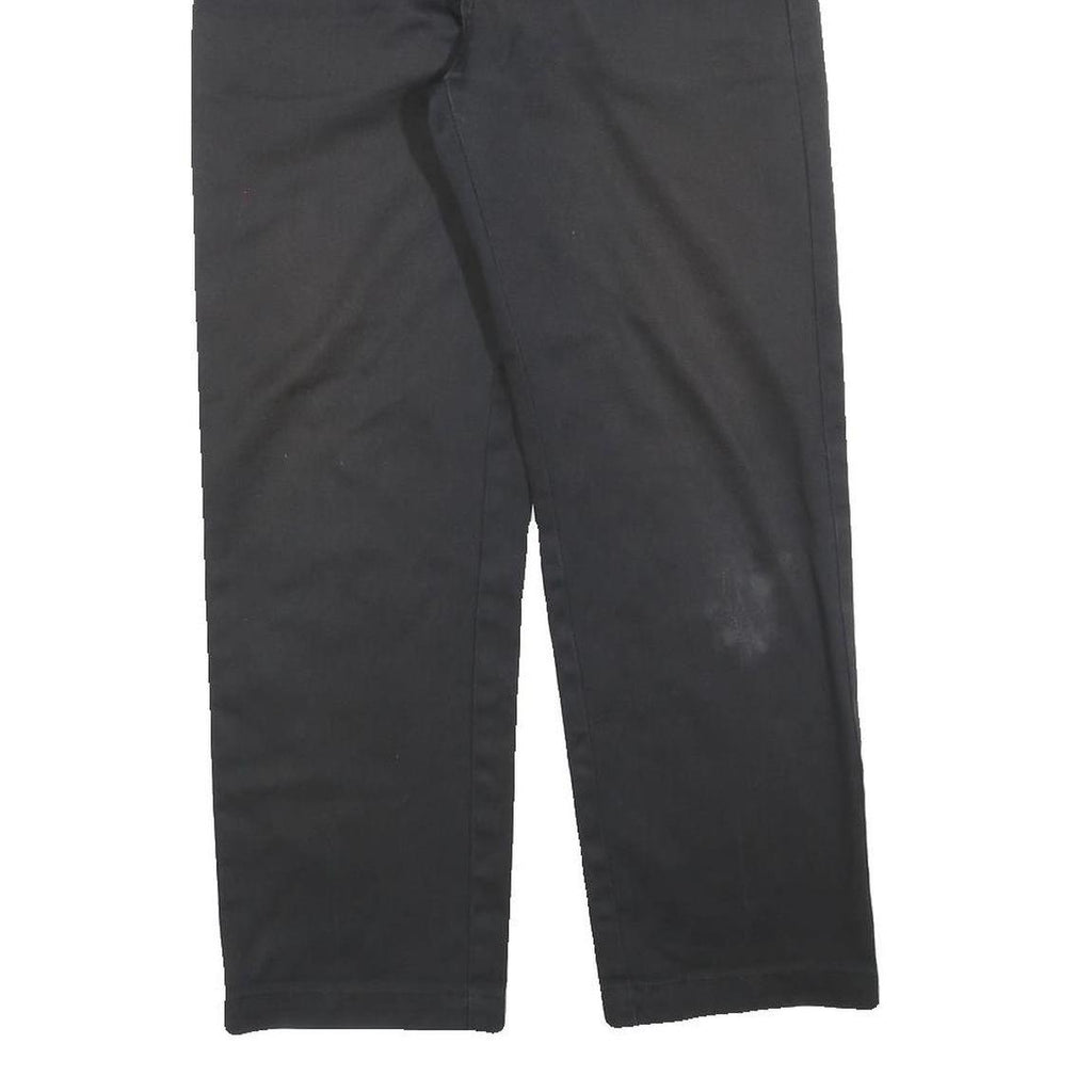 DICKIES Womens Cotton Blend Black Regular Straight Trousers W27 L26 Workwear
