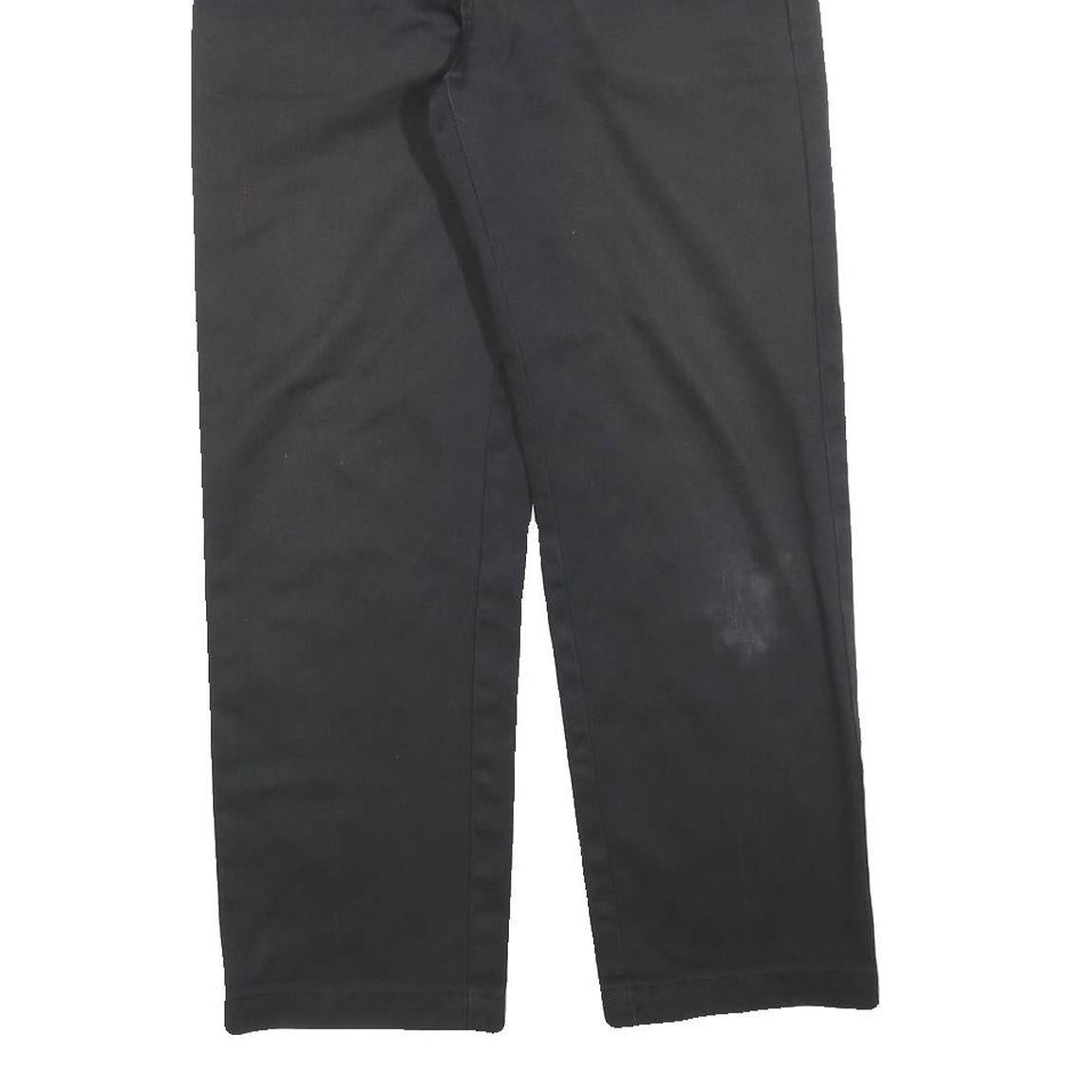 DICKIES Womens Cotton Blend Black Regular Straight Trousers W27 L26 Workwear