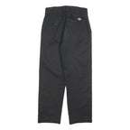 DICKIES Womens Cotton Blend Black Regular Straight Trousers W27 L26 Workwear