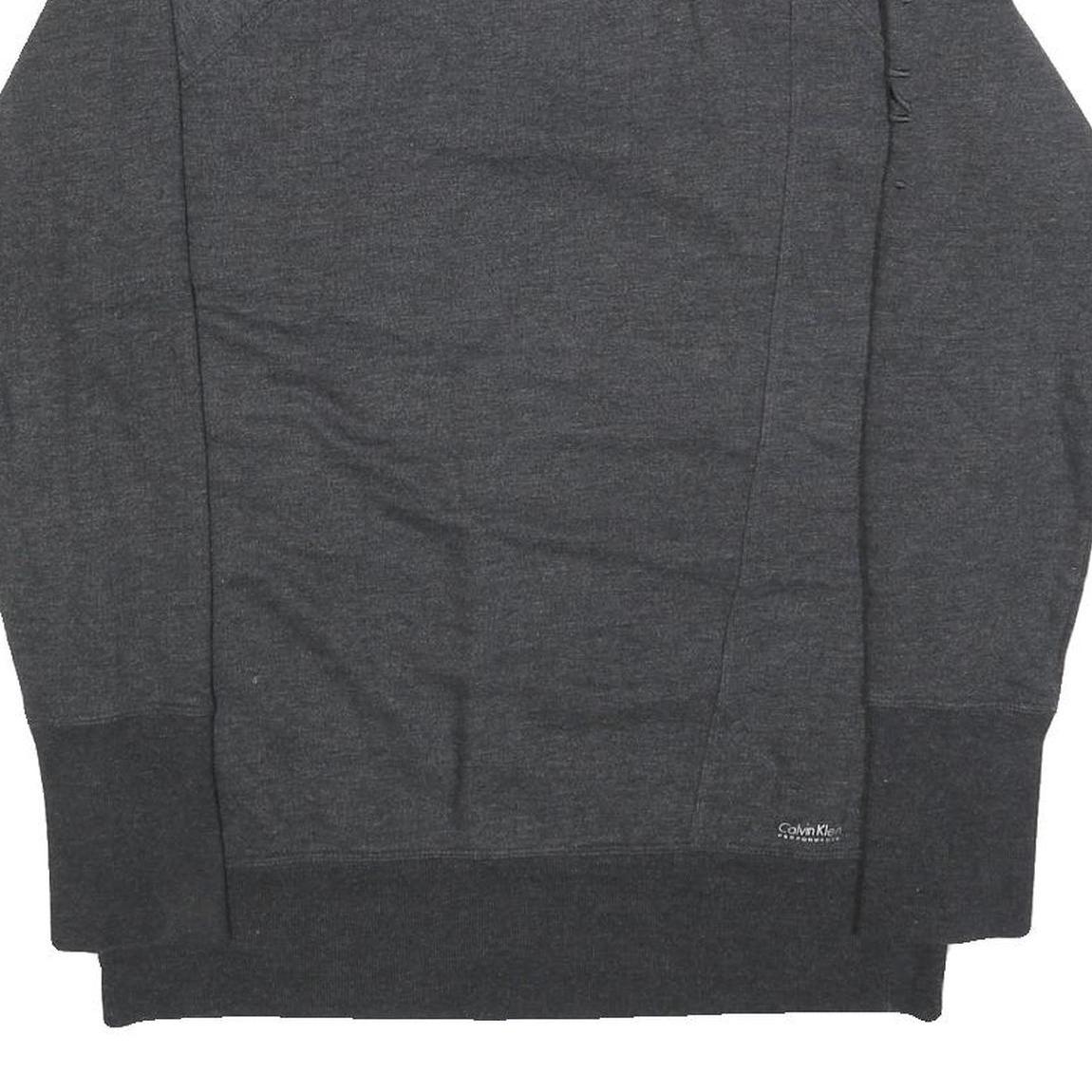 CALVIN KLEIN PERFORMANCE Womens Grey Crew Neck L Cotton Blend Sweatshirt
