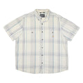 CARHARTT Mens White Blue Grey Check Shirt XL Cotton Blend Casual Button Down