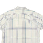 CARHARTT Mens White Blue Grey Check Shirt XL Cotton Blend Casual Button Down