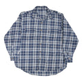 FIELD & STREAM Mens Blue & White Check Shirt XL Casual Cotton Blend Button-Up