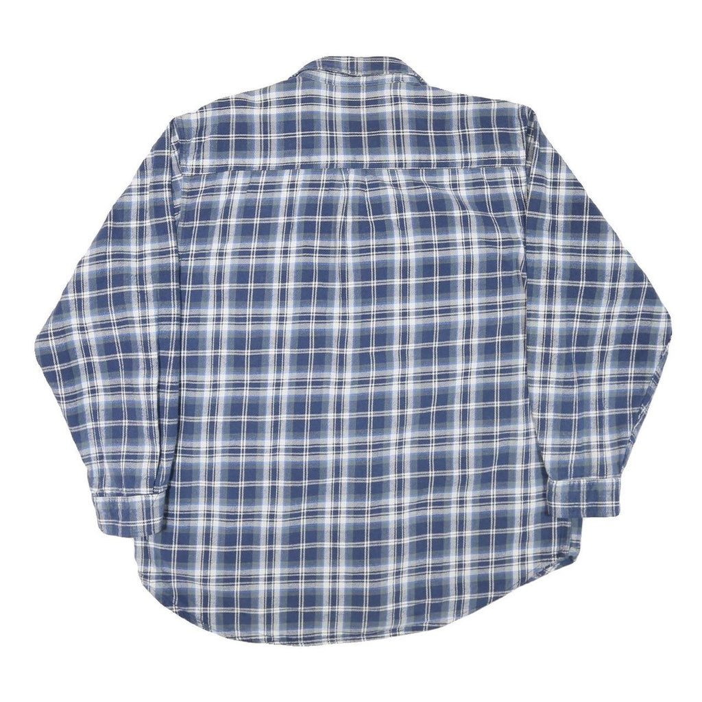 FIELD & STREAM Mens Blue & White Check Shirt XL Casual Cotton Blend Button-Up