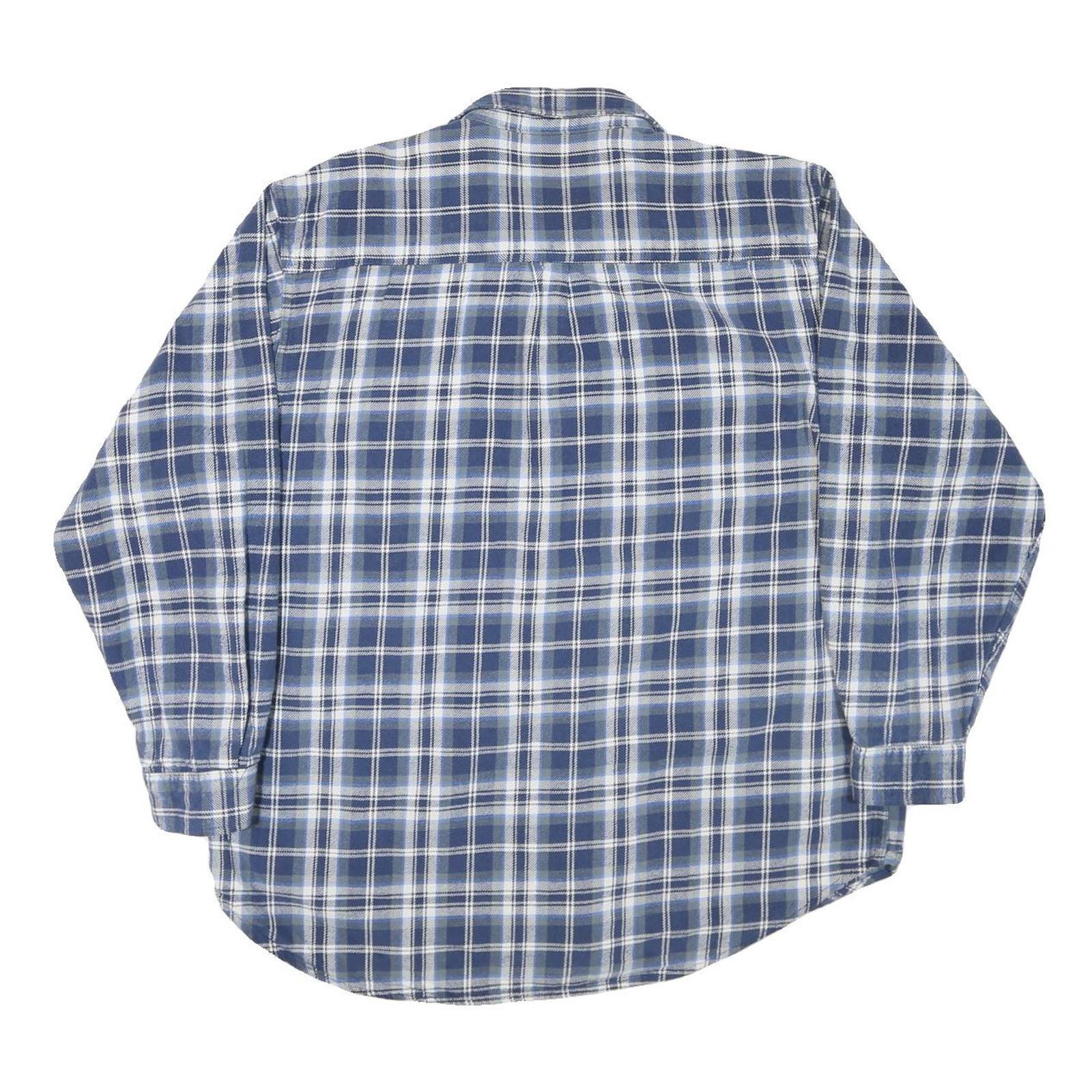 FIELD & STREAM Mens Blue & White Check Shirt XL Casual Cotton Blend Button-Up