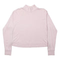 SWEATY BETTY Womens Pink Plain Pullover Jumper Crew Neck Cotton Blend M