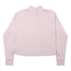 SWEATY BETTY Womens Pink Plain Pullover Jumper Crew Neck Cotton Blend M