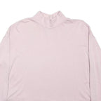 SWEATY BETTY Womens Pink Plain Pullover Jumper Crew Neck Cotton Blend M