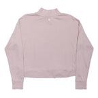 SWEATY BETTY Womens Pink Plain Pullover Jumper Crew Neck Cotton Blend M