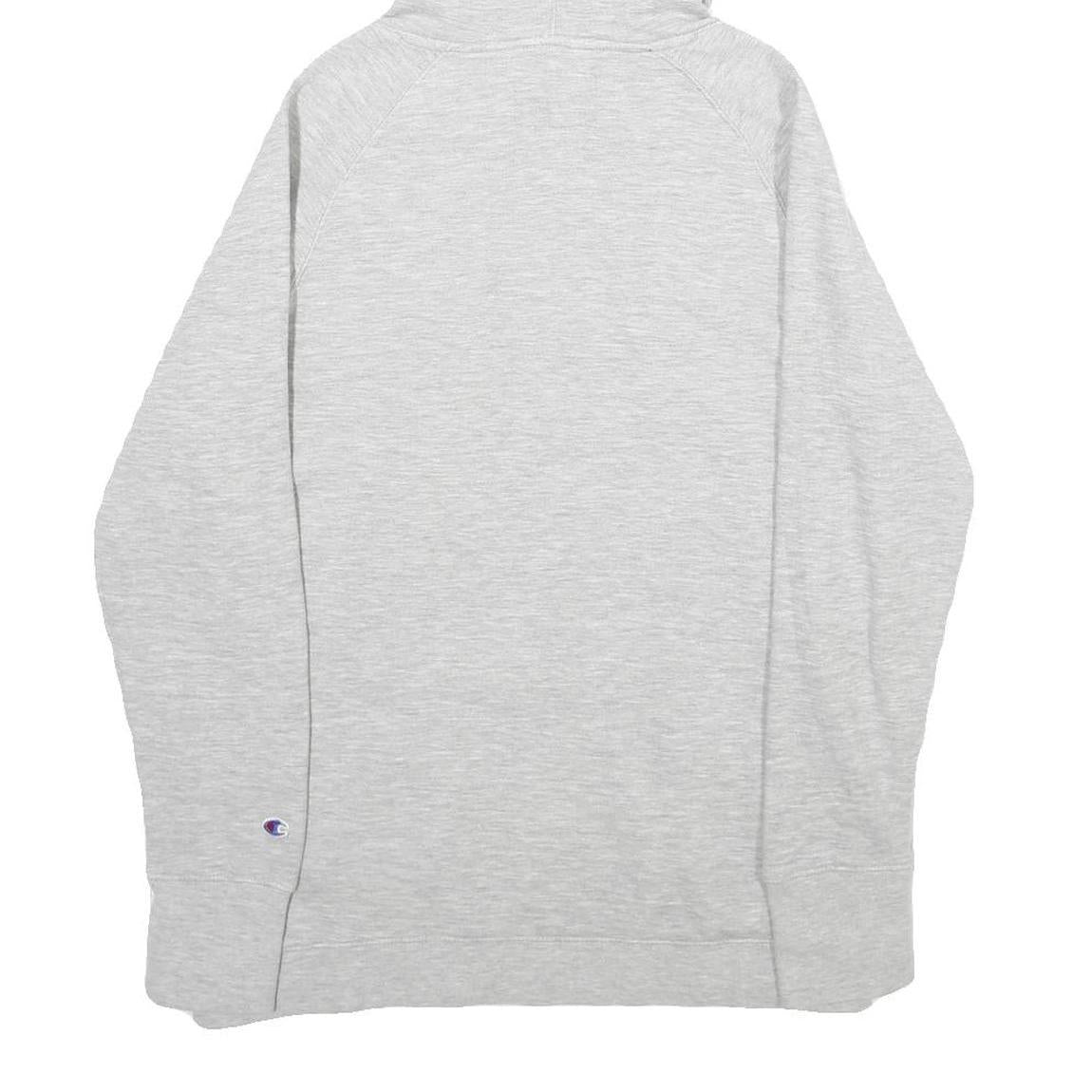 CHAMPION Mens Grey Hoodie S Cotton Blend Pullover Logo Casual Comfort Wear