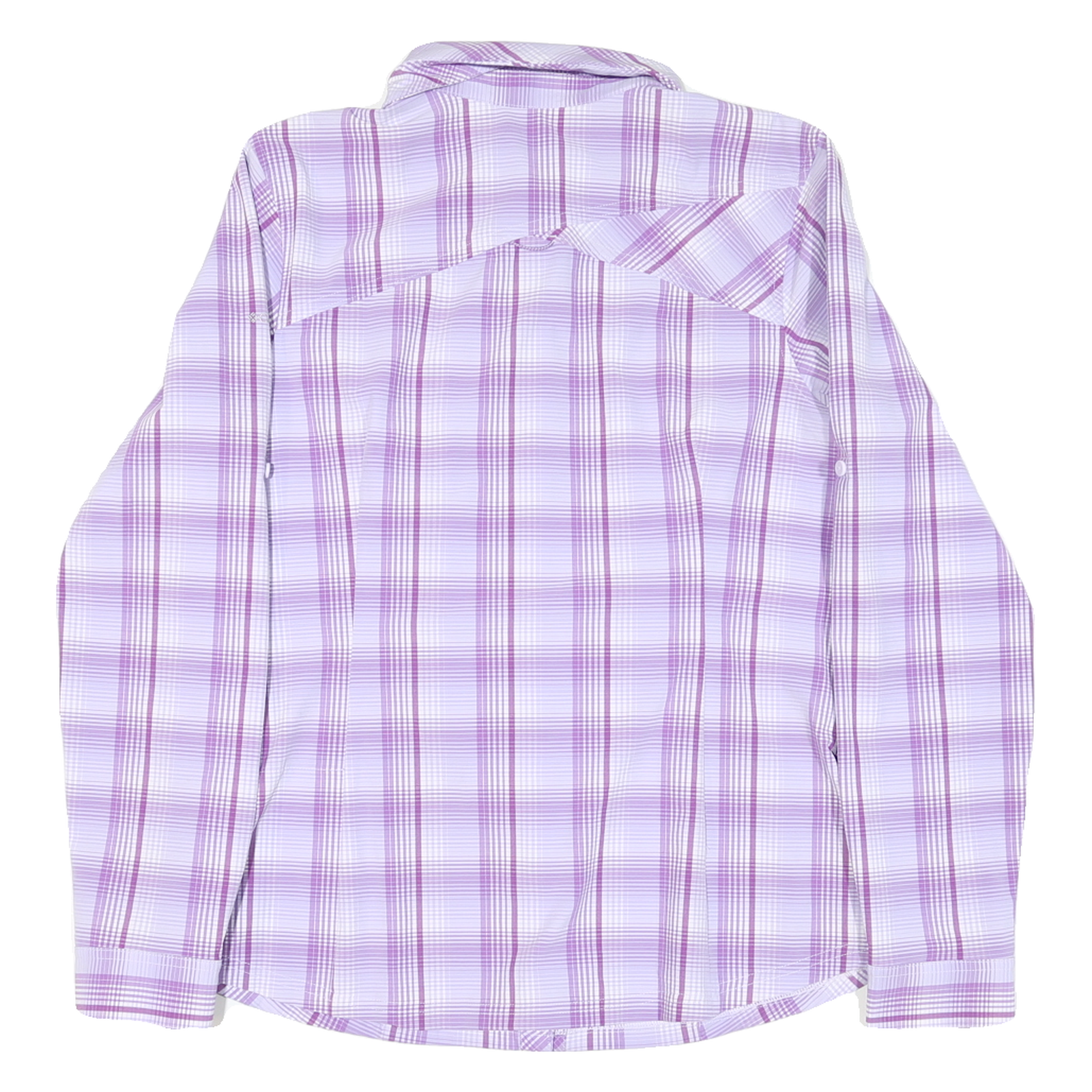 COLUMBIA Womens Purple & White Plaid Shirt XL Outdoor Casual Long Sleeve Button