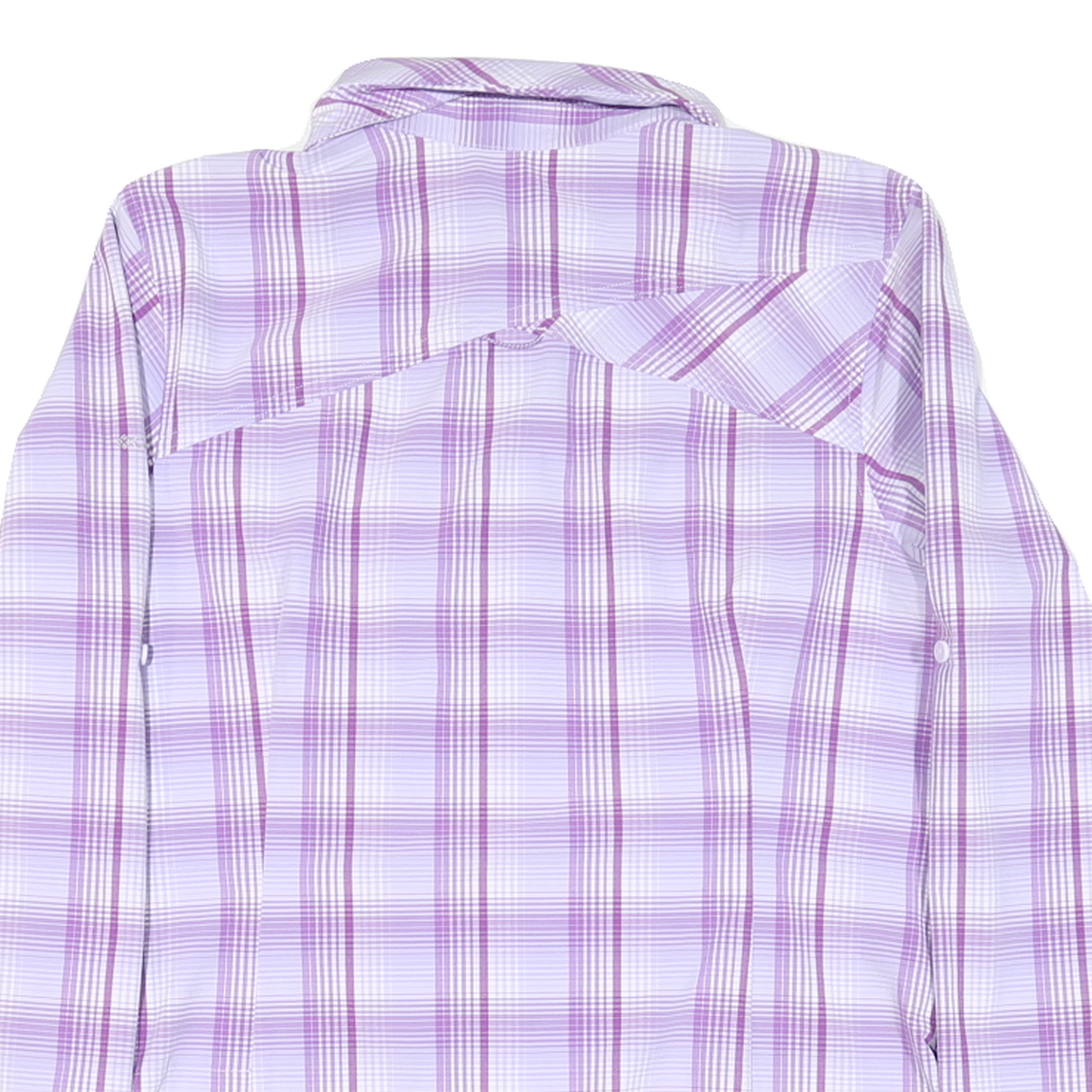 COLUMBIA Womens Purple & White Plaid Shirt XL Outdoor Casual Long Sleeve Button