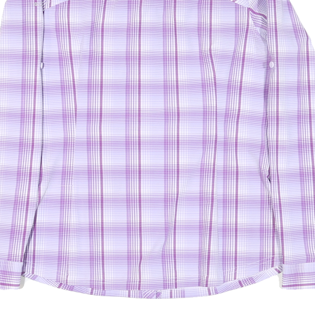 COLUMBIA Womens Purple & White Plaid Shirt XL Outdoor Casual Long Sleeve Button