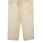 DICKIES Mens Relaxed Beige Cotton Blend Zip Trousers W38 L32 Workwear Utility
