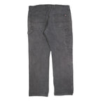 DICKIES Mens Cotton Blend Black Relaxed Straight Trousers W36 L29 Workwear