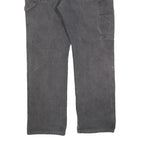 DICKIES Mens Cotton Blend Black Relaxed Straight Trousers W36 L29 Workwear