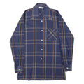 MASTER SHIRT Mens Shirt Blue Plaid Long Sleeve M
