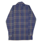 MASTER SHIRT Mens Shirt Blue Plaid Long Sleeve M