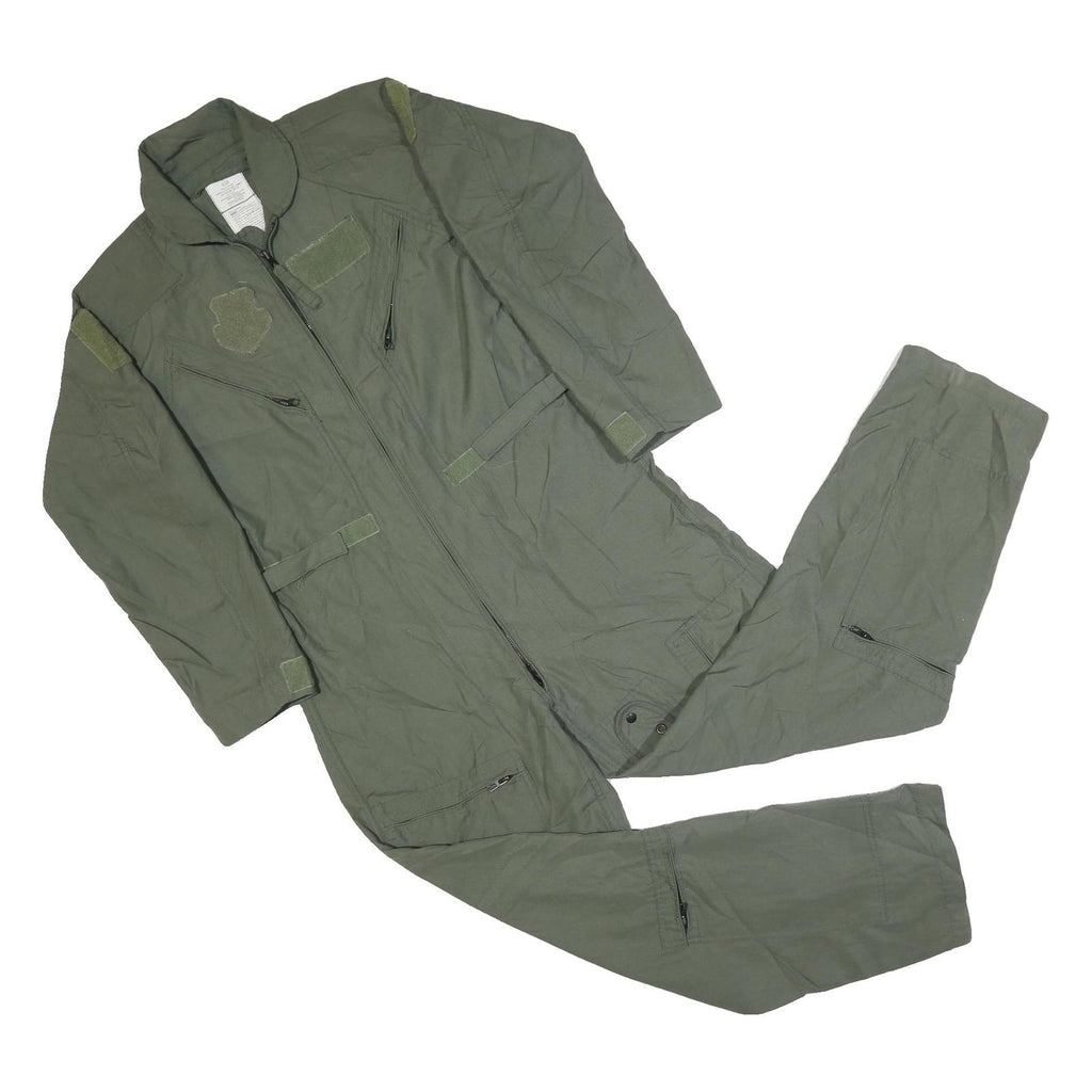 BARRIER WEAR Mens Green Synthetic Dungarees Regular Fit Zip M W36 L30 Workwear