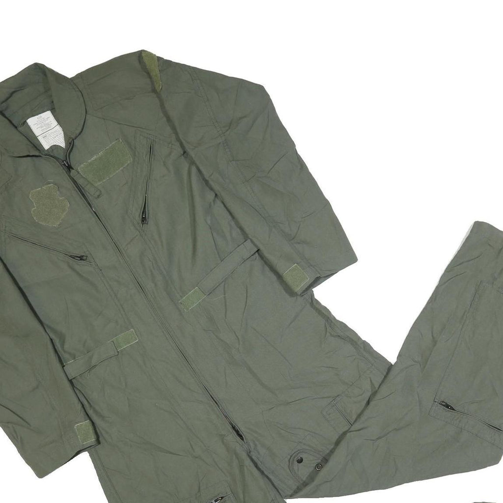 BARRIER WEAR Mens Green Synthetic Dungarees Regular Fit Zip M W36 L30 Workwear