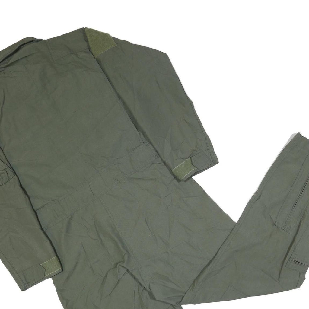 BARRIER WEAR Mens Green Synthetic Dungarees Regular Fit Zip M W36 L30 Workwear