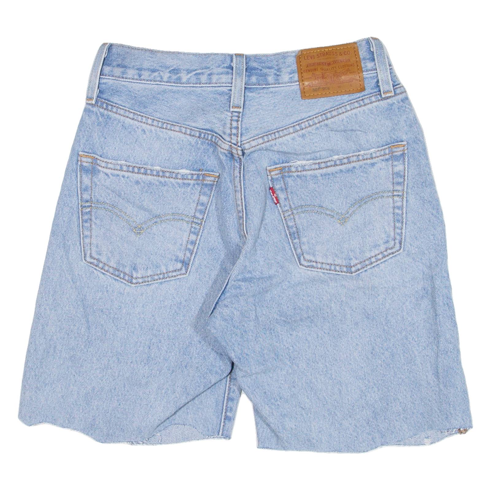 LEVI'S 501 90s BIG E Womens Jorts Shorts Blue XXS W23
