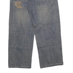 LEMMI Mens Jeans Blue Relaxed Straight Denim Light W30 L26 Casual Comfort Zip