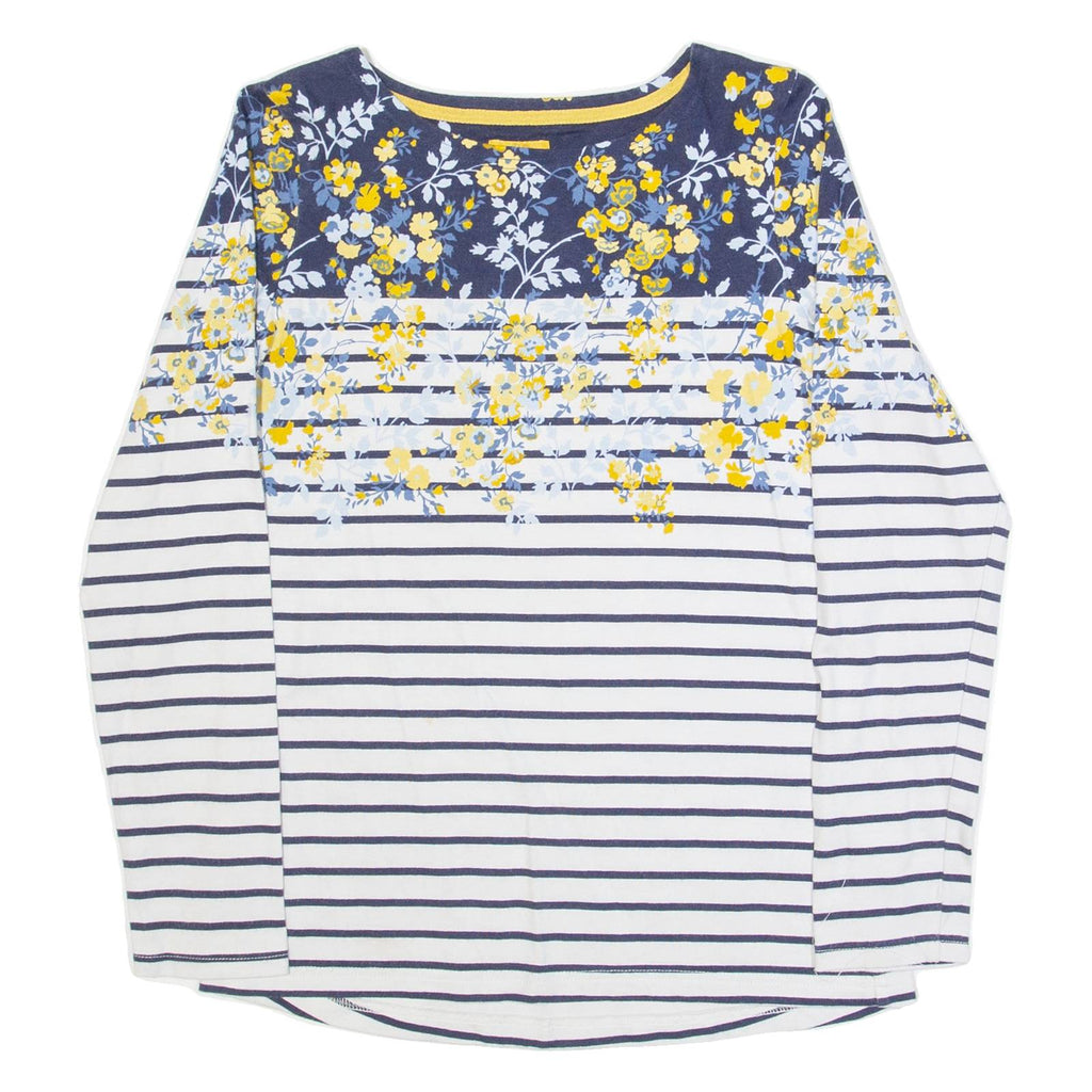 JOULES Womens Patterned Jumper Blue Striped Tight Knit UK 6