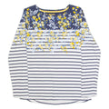 JOULES Womens Patterned Jumper Blue Striped Tight Knit UK 6