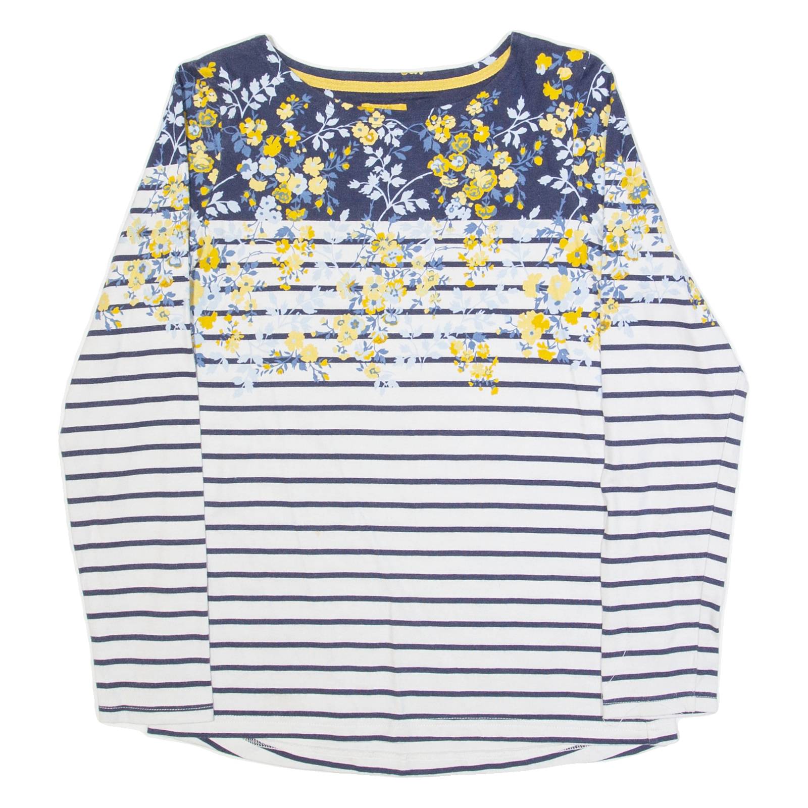 JOULES Womens Patterned Jumper Blue Striped Tight Knit UK 6