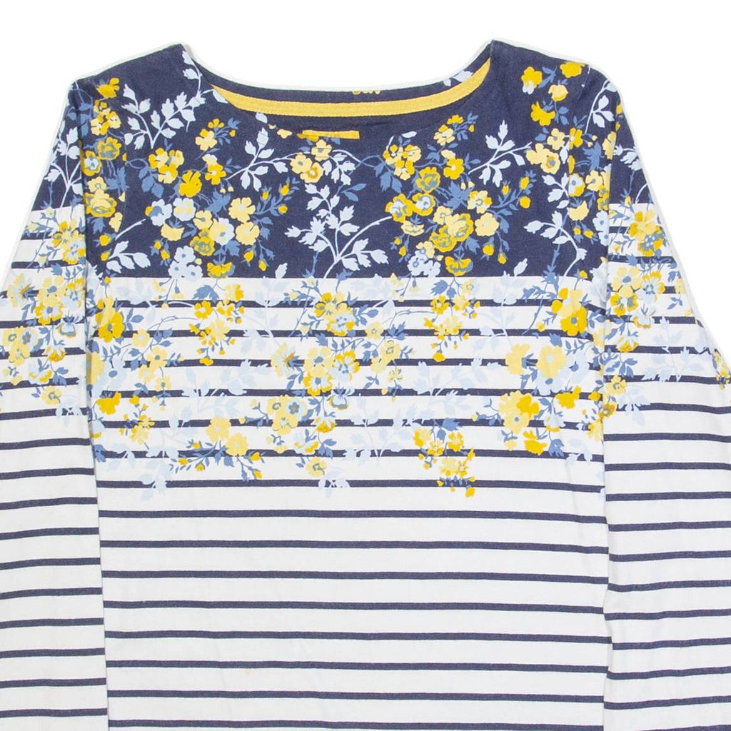 JOULES Womens Patterned Jumper Blue Striped Tight Knit UK 6