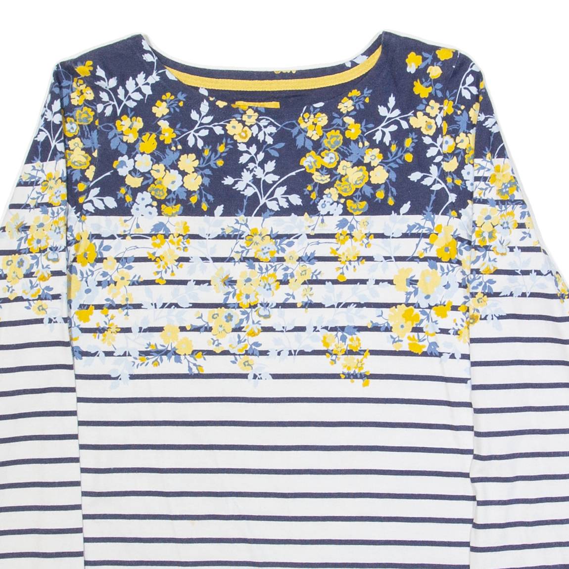 JOULES Womens Patterned Jumper Blue Striped Tight Knit UK 6