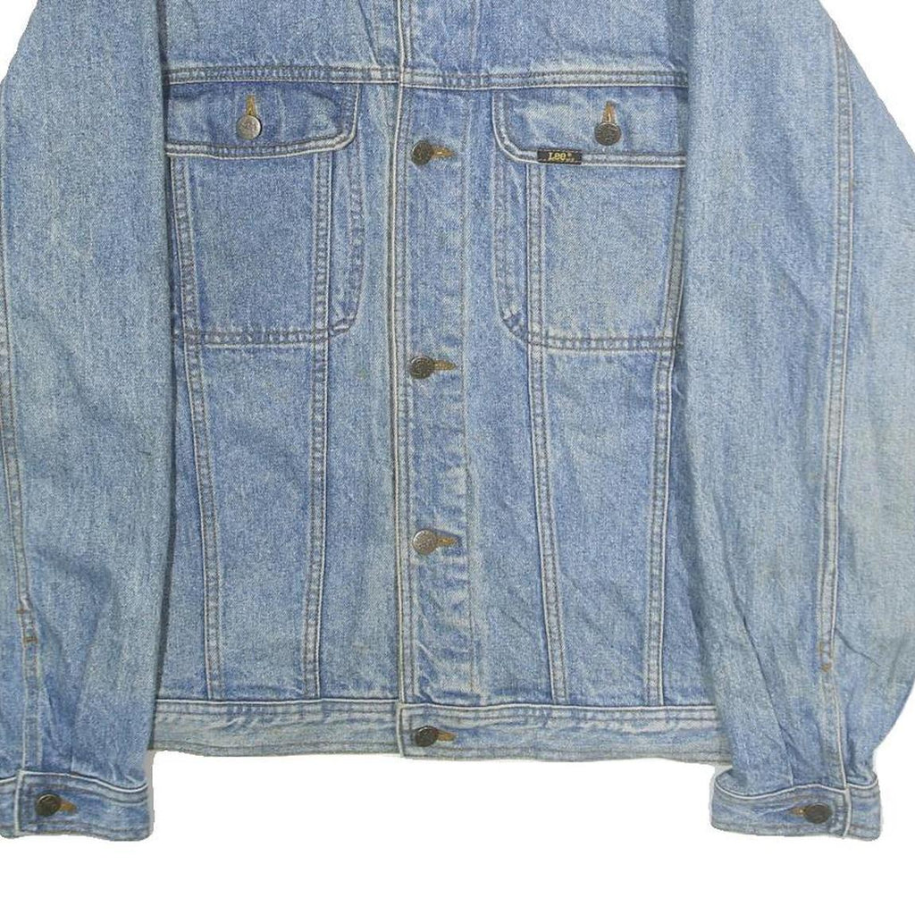 LEE Mens Blue Denim Button Cotton Jacket L Casual Vintage Style