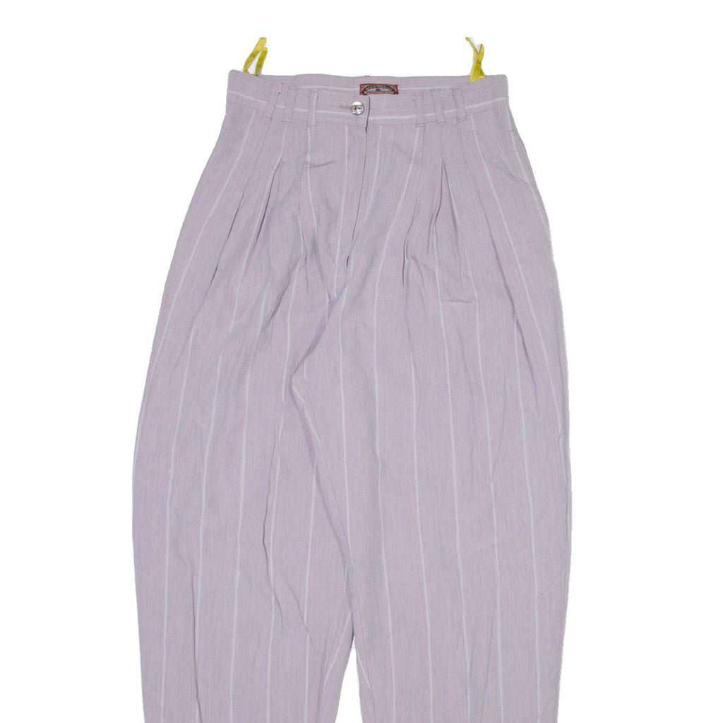 FASHION FOR FUN Womens Trousers Purple Relaxed Tapered W25 L28