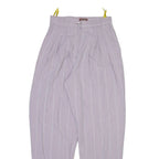 FASHION FOR FUN Womens Trousers Purple Relaxed Tapered W25 L28
